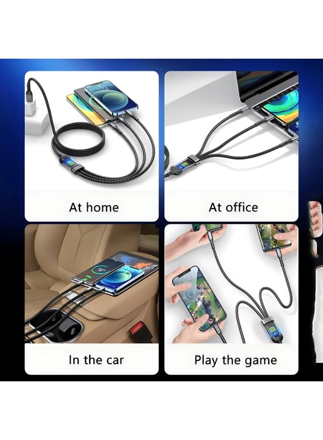 كابل واحد 3 في 1 يدعم موصلات USB A و Micro USB و USB C لأجهزة متعددة. - Image 2